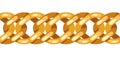 Seamless pattern golden chain. Beautiful jewelry precious necklaces.