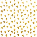 Seamless pattern - Golden foil heart seamless pattern