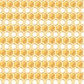 Seamless pattern with golden honey comb background