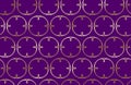 Seamless pattern. Golden rings and curls on purple background. Royalty Free Stock Photo