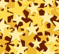 Seamless pattern with golden stars.