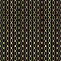 Seamless pattern of golden vertical parallel chains on a black background. Vector illustration eps10. Royalty Free Stock Photo