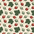 Seamless pattern with gooseberry