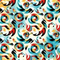 Seamless pattern of graffiti on a bright colored background abstraction Royalty Free Stock Photo