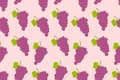 Seamless pattern with Grapes Royalty Free Stock Photo