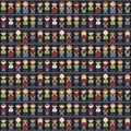 Seamless pattern graphic cartoon people