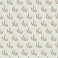 Seamless Pattern with Graphic Lilies in Fine Line Art beige on olive