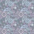 Seamless pattern graphic ornament. Floral stylish background. Royalty Free Stock Photo