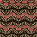 Seamless pattern graphic ornament. Floral stylish background. Vector repeating texture Royalty Free Stock Photo