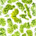 Seamless pattern grass through snow spring