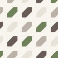 Seamless pattern in gray brown white green colors. Geometrical forms: triangle square rectangle. Royalty Free Stock Photo
