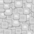 Seamless Pattern with Gray Computer Keys