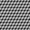 Seamless pattern of gray cubes