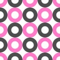 Seamless pattern of gray and pink rings