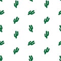 Seamless pattern green cactus vector