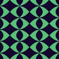 Seamless pattern with green eyes of mystic cat, dog or hound of the Baskervilles. Royalty Free Stock Photo