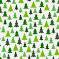 Seamless pattern with green fir-trees.