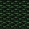 Seamless pattern from the green head of the aliens.
