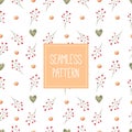 Seamless pattern with green hearts Royalty Free Stock Photo