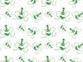 Seamless pattern with green hookahs on a white background, for wrapping paper, wallpaper, photo wallpaper, walls Royalty Free Stock Photo