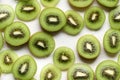 seamless pattern with green kiwi slices on white background Royalty Free Stock Photo