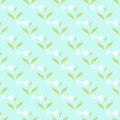 Seamless pattern with green leaves and heart. Nature concept. Background for your design wallpapers, web page Royalty Free Stock Photo