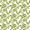 Seamless pattern Green olives, Olive endless background, texture, wallpaper. Vector illustration.