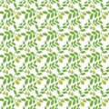 Seamless pattern Green olives, Olive endless background, texture, wallpaper. Vector illustration.