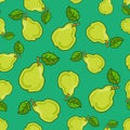 Seamless pattern of a green pearson