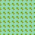 Seamless pattern of green radishes. Radish Margelan, Lobo, Chinese radish, green radishes of flat style. Green radish