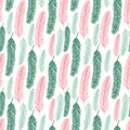 Seamless pattern with green and red fir tree branches. Vector texture for Christmas textile design. Royalty Free Stock Photo