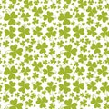 Seamless Pattern With Green Shamrock Leaves Ornament, Clover Background For Saint Patricks Day Holiday Royalty Free Stock Photo