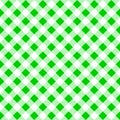 Seamless pattern of a green white plaid tablecloth Royalty Free Stock Photo