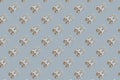 Seamless pattern of grey classic sneakers on light blue background