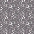 Seamless pattern with grunge circles. Nude brush stroke texture. Vector illustration.