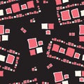 Seamless pattern grunge cubes.