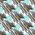 Seamless pattern with grunge textures Royalty Free Stock Photo