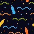 Seamless pattern with gummy worms