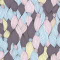 Seamless pattern from hair and strips