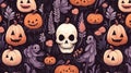 seamless pattern with pumkin halloween pastel halloween candy