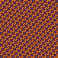 Seamless pattern in Halloween traditional colors. Battlement curved lines abstract background. Vector illustration