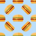 Seamless pattern with hamburger Royalty Free Stock Photo