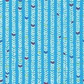 Seamless pattern, hand drawing, imitation of knitted fabric, blue background