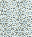 Seamless pattern. Hand drawn abstract winter snowflakes. Stylish crystal stars on cream background. Elegant boho holiday all over Royalty Free Stock Photo