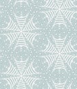 Seamless pattern. Hand drawn abstract winter snowflakes. Stylish crystal stars on cream background. Elegant boho holiday all over Royalty Free Stock Photo