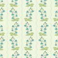 Seamless pattern with hand drawn bellflowers.