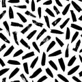Seamless pattern with hand drawn black dashes. Royalty Free Stock Photo