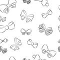 Seamless pattern with hand drawn Bows.