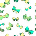 Seamless pattern with hand drawn Bows.