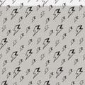 Seamless pattern with hand drawn cartoon thunderbolt shape. Lightning Doodle.,